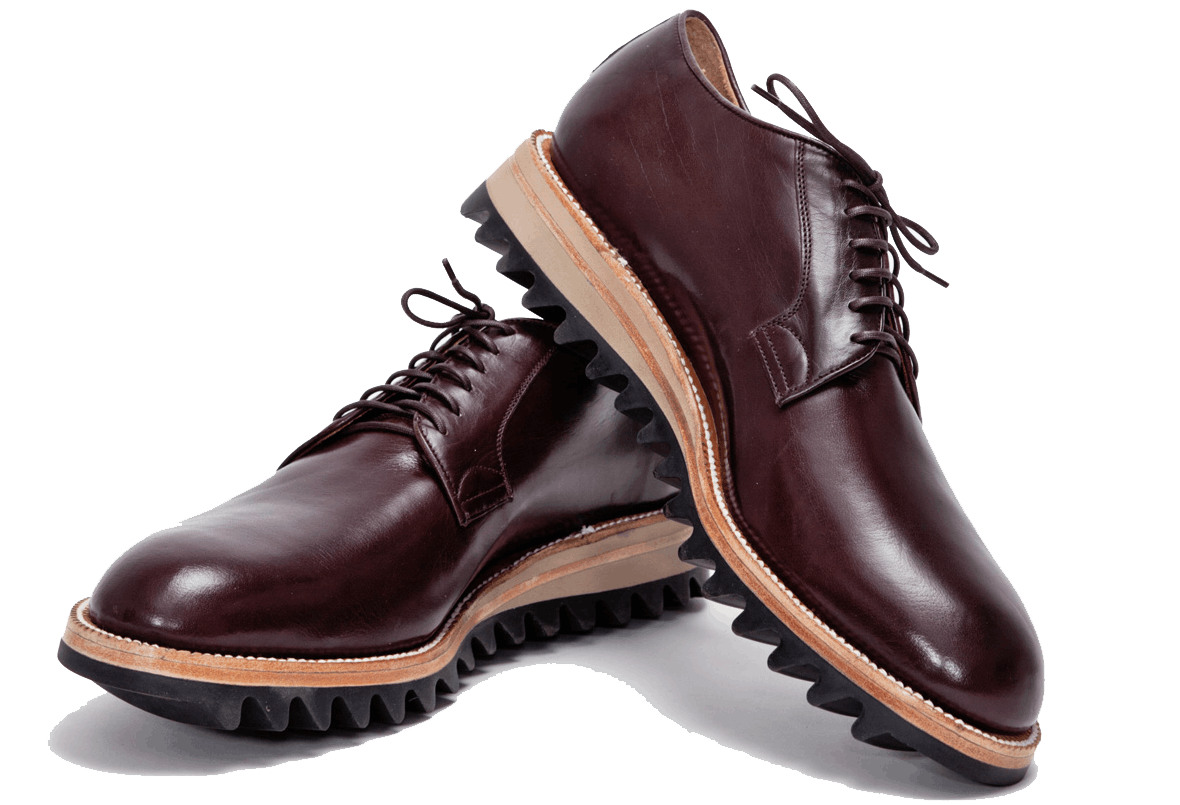Pair of brown leather lace-up shoes