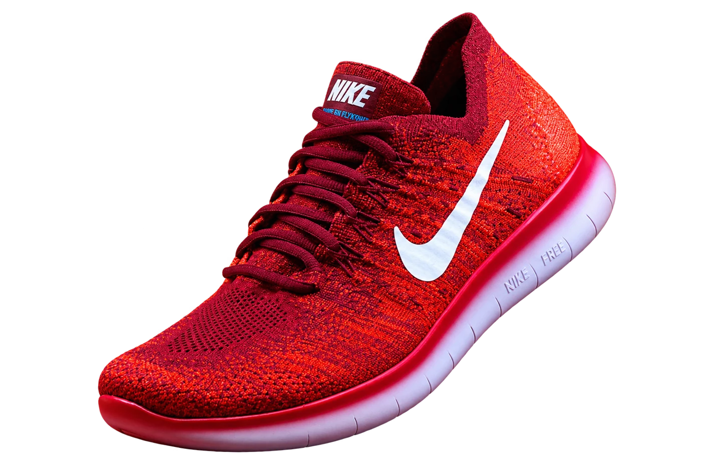 Red imported athletic sneaker